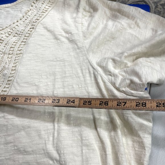 Catherines Cream Shirt Embroidery Boho Detail Neckline 26/28W - Picture 7 of 7